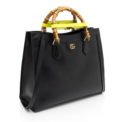 Gucci Cuir Leather Diana Medium Tote (SHF-1Bld5g)