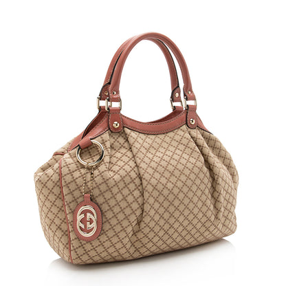 Gucci Diamante Canvas Sukey Medium Tote