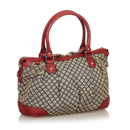Gucci Diamante Sukey Canvas Satchel (SHG-5dkeD5)