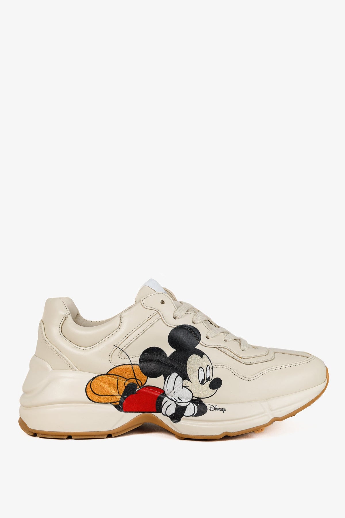 Gucci x Disney Rhyton Ivoire 'Mickey Mouse' Leather Sneakers