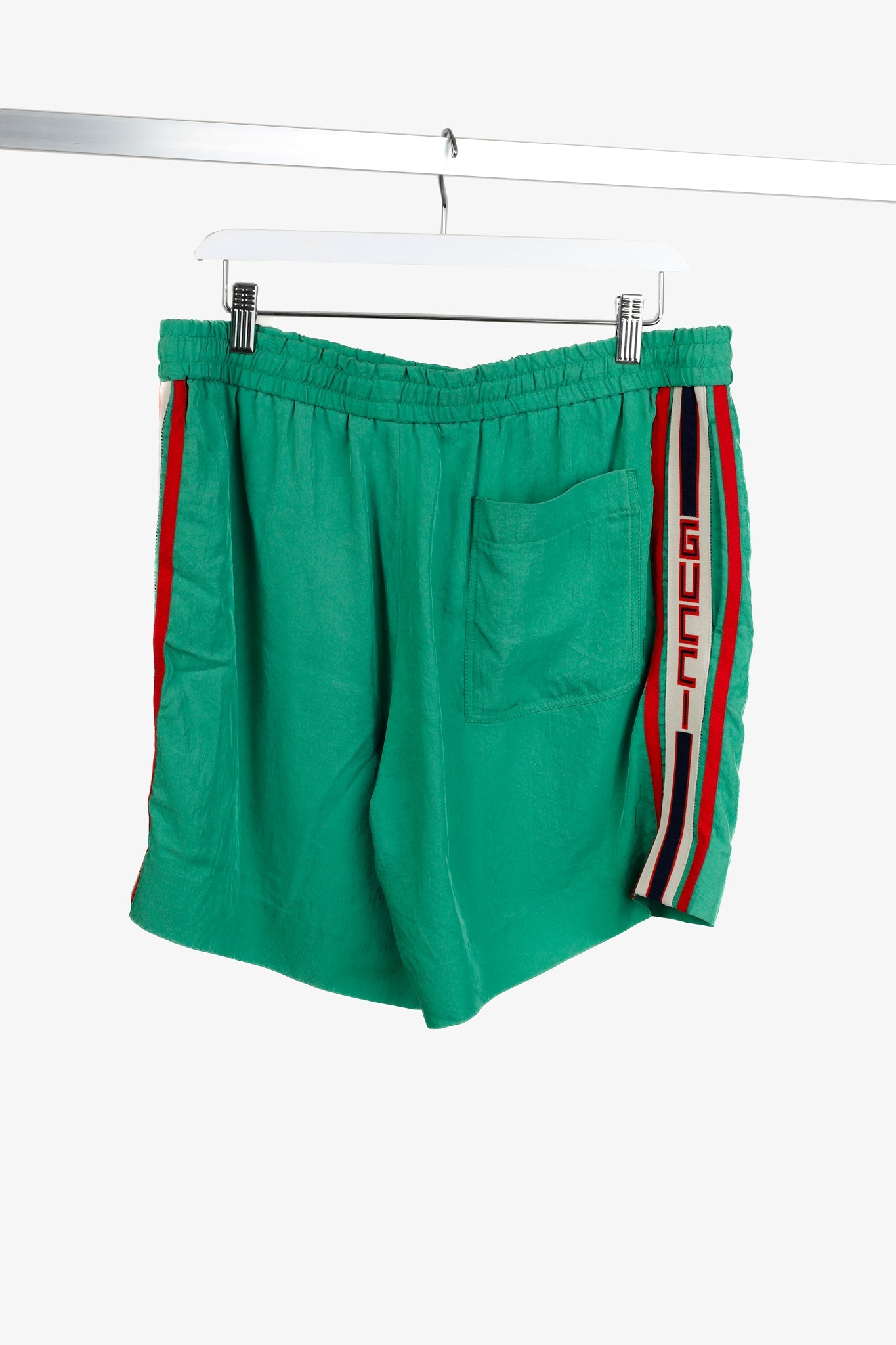 Gucci Green Logo Tape Shorts