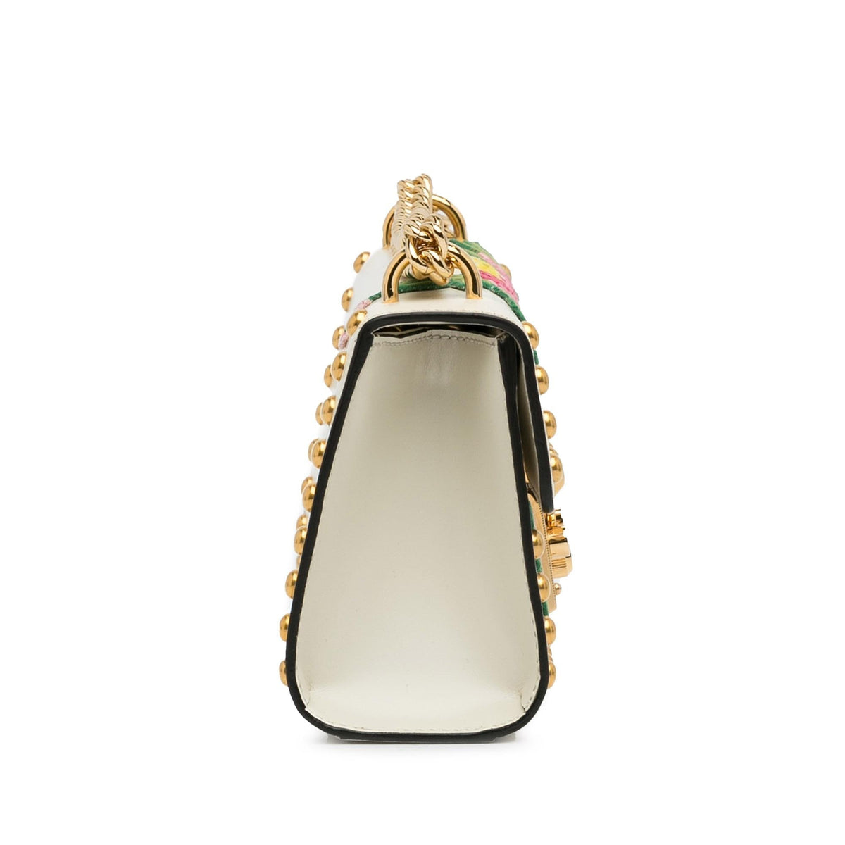 Gucci Floral Studded Padlock Shoulder Bag (SHG-0r94kw)