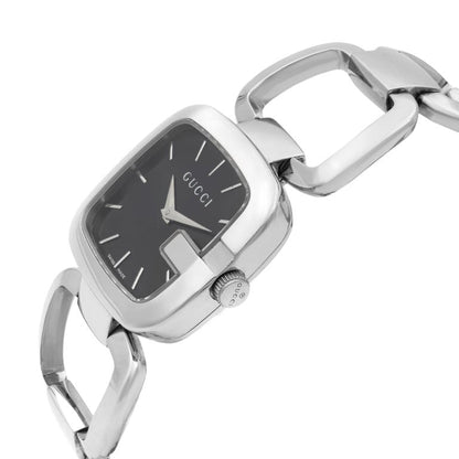 GUCCI G- Black Dial Stainless Steel Ladies Watch