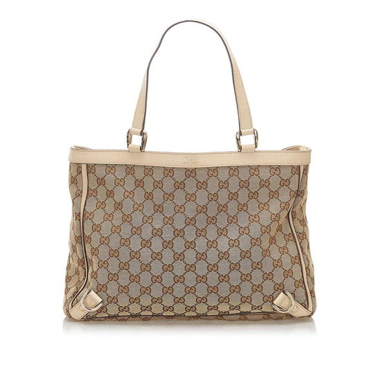 Gucci GG Canvas Abbey D- Ring Tote Bag (SHG-18752)