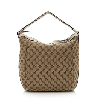 Gucci GG Canvas Bamboo Bar Medium Hobo