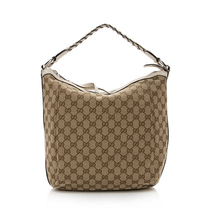 Gucci GG Canvas Bamboo Bar Medium Hobo