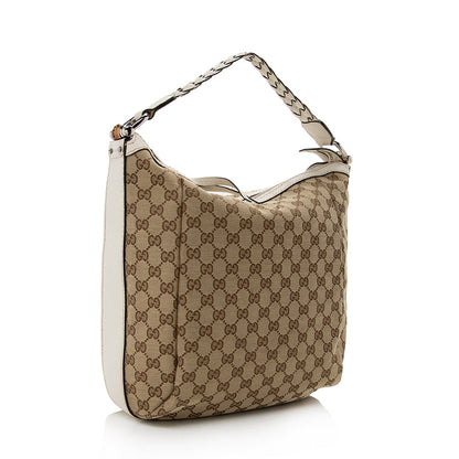 Gucci GG Canvas Bamboo Bar Medium Hobo