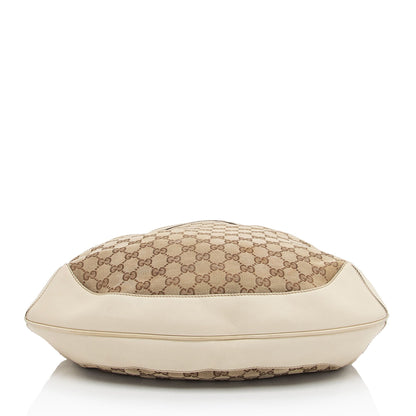 Gucci GG Canvas Bamboo Peggy Shoulder Bag (SHF-Ygbm96)