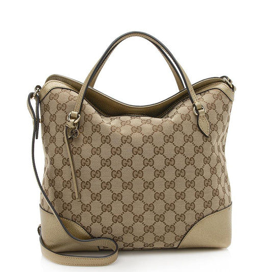 Gucci GG Canvas Bree Tote (SHF-13078)