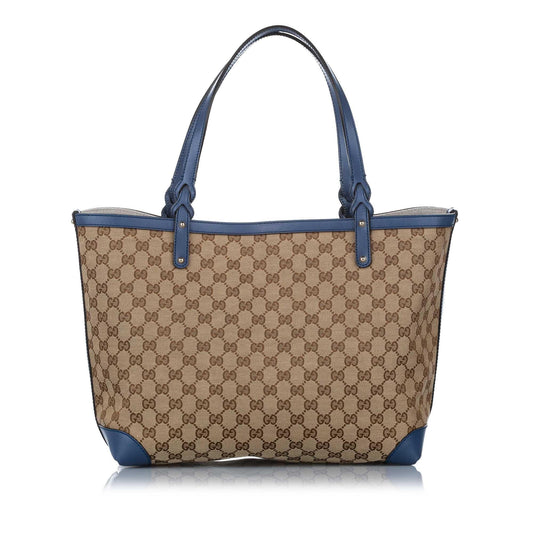 Gucci GG Canvas Craft Tote Bag (SHG-17121)