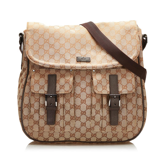 Gucci GG Canvas Double Pocket Flap Messenger