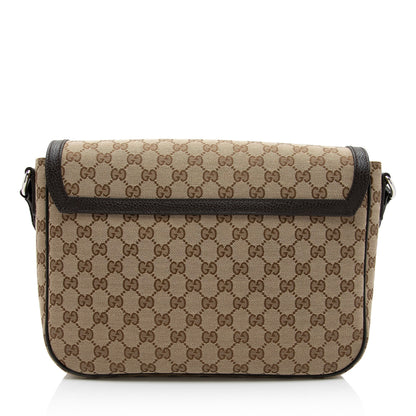 Gucci GG Canvas Flap Messenger Bag (SHF-Dgivt4)