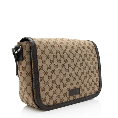 Gucci GG Canvas Flap Messenger Bag (SHF-Dgivt4)