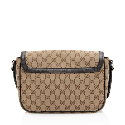 Gucci GG Canvas Flap Small Messenger (SHF-qVM12S)