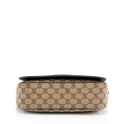 Gucci GG Canvas Flap Small Messenger (SHF-qVM12S)