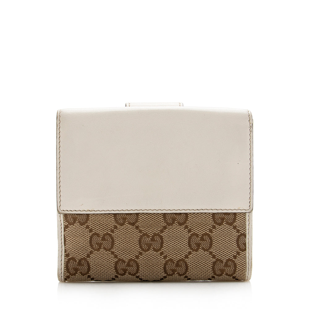 Gucci GG Canvas Heart French Compact Wallet