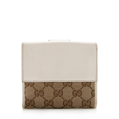 Gucci GG Canvas Heart French Compact Wallet