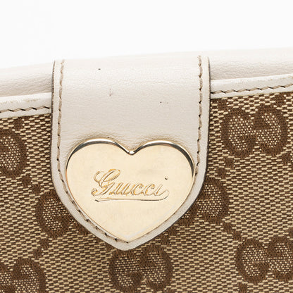 Gucci GG Canvas Heart French Compact Wallet