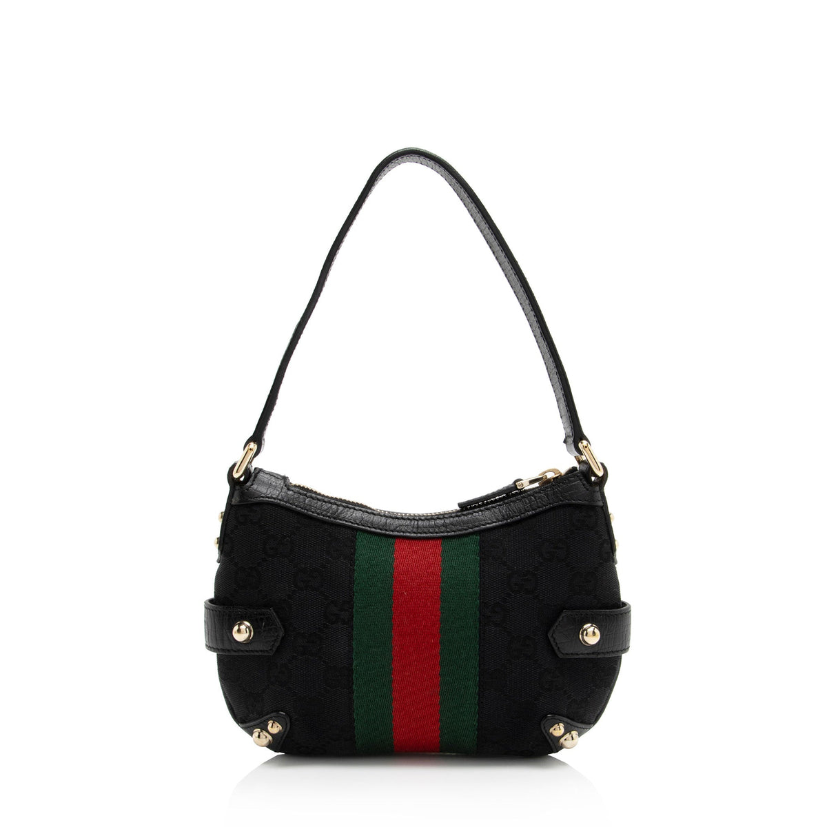 Gucci GG Canvas Horsebit Small Shoulder Bag (SHF-o36FPX)