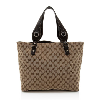 Gucci GG Canvas Icon Bit Medium Tote (SHF-1bZhea)