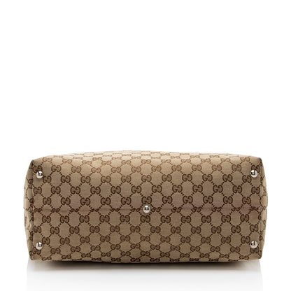 Gucci GG Canvas Icon Bit Medium Tote (SHF-1bZhea)