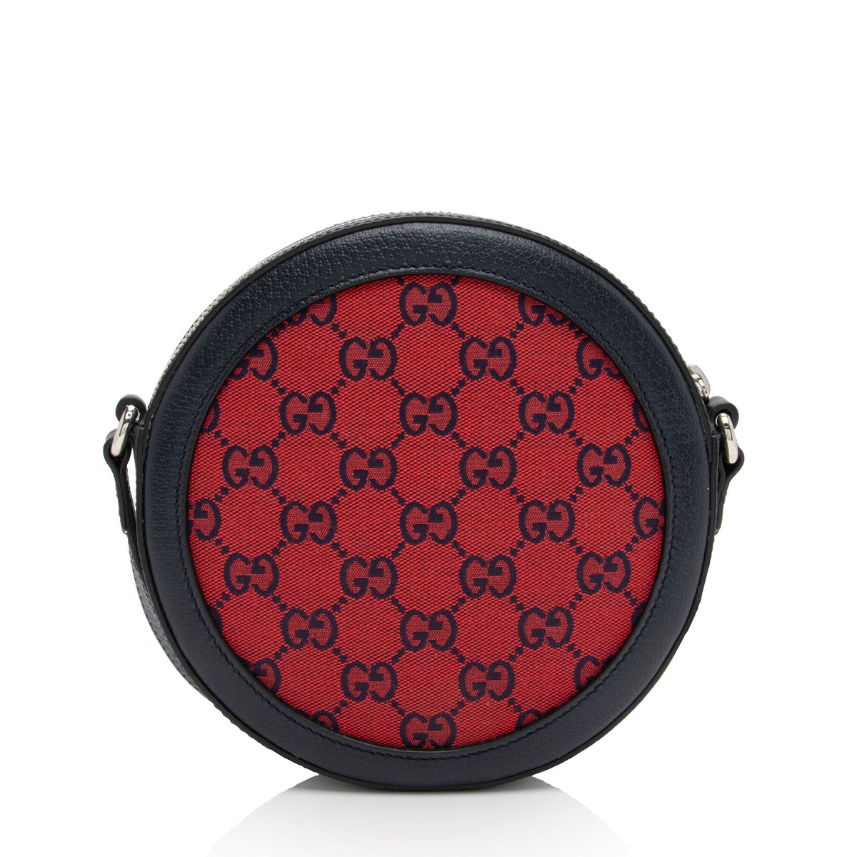 Gucci GG Canvas Interlocking G Patch Round Shoulder Bag