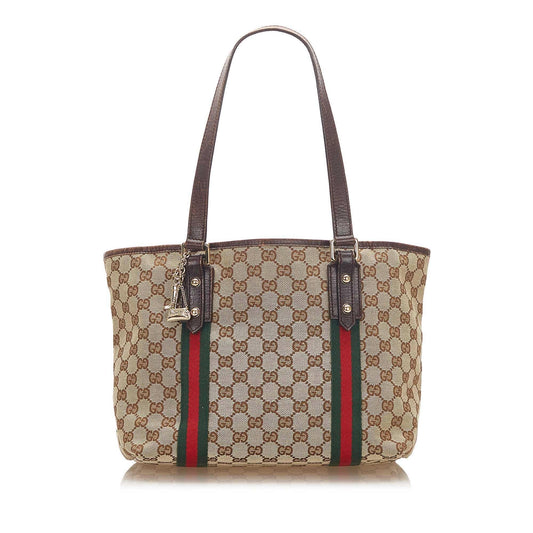 Gucci GG Canvas Jolicoeur Tote Bag (SHG-17775)