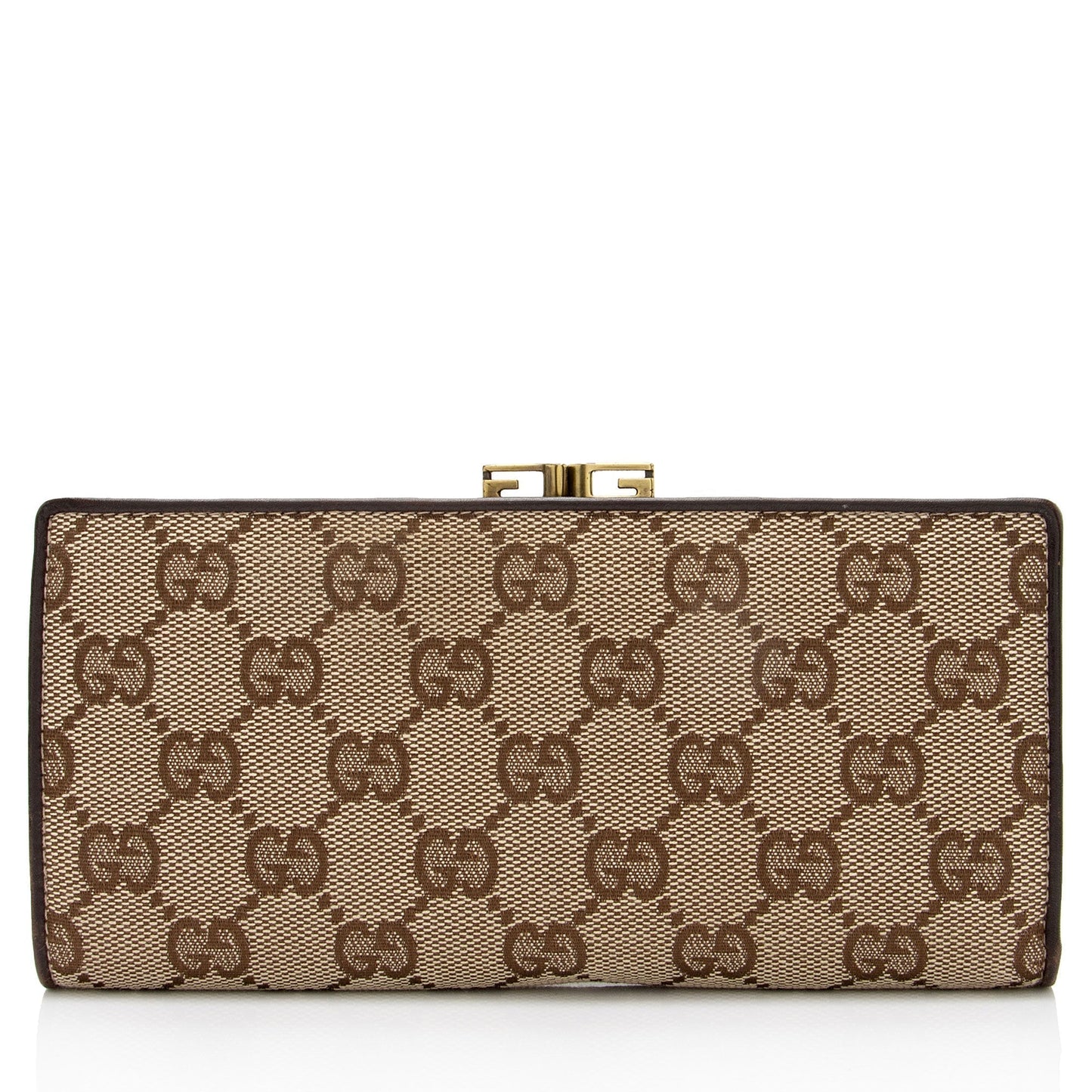 Gucci GG Canvas Kiss Lock Continental Wallet (SHF-xUmEf6)