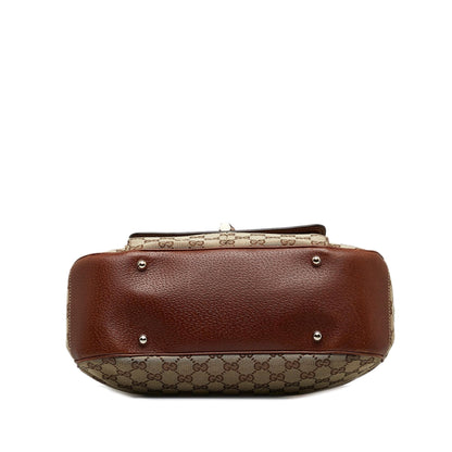 Gucci GG Canvas Nailhead Bamboo Handle Bag (SHG-kiHtJf)