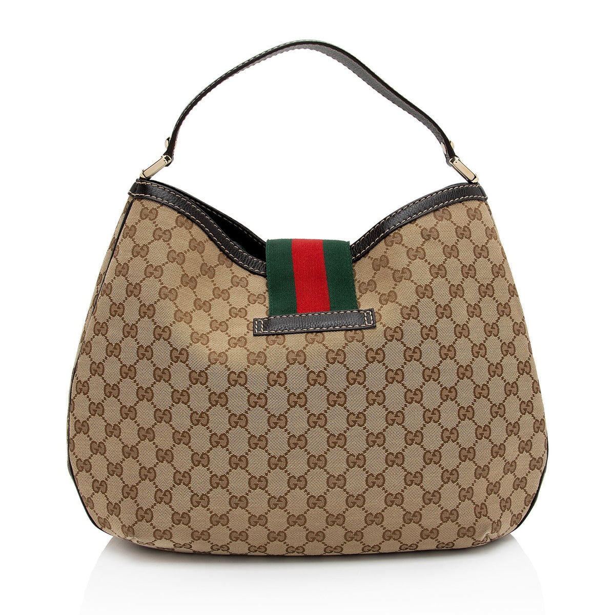 Gucci GG Canvas New Ladies Web Large Hobo (SHF-AhPj8g)