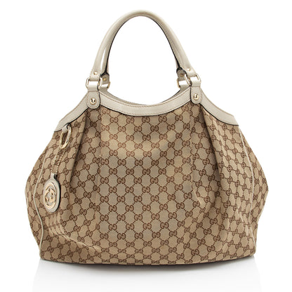 Gucci GG Canvas Sukey Large Tote (SHF-A7XQdb)