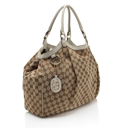 Gucci GG Canvas Sukey Large Tote (SHF-BJePFB)