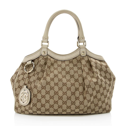 Gucci GG Canvas Sukey Medium Tote (SHF-13827)