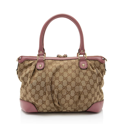 Gucci GG Canvas Sukey Medium Satchel (SHF-pOZTUq)