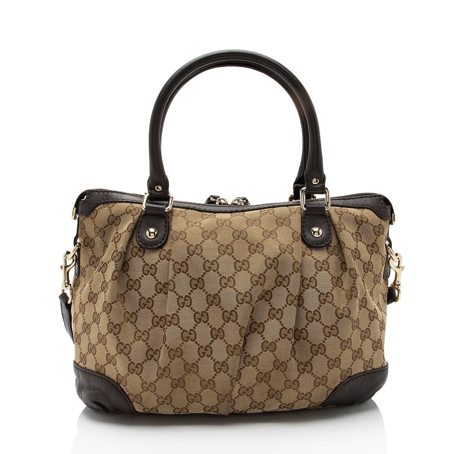 Gucci GG Canvas Sukey Top Handle Medium Satchel (SHF-oD6OoS)