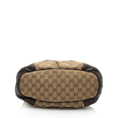 Gucci GG Canvas Sukey Top Handle Medium Satchel (SHF-oD6OoS)