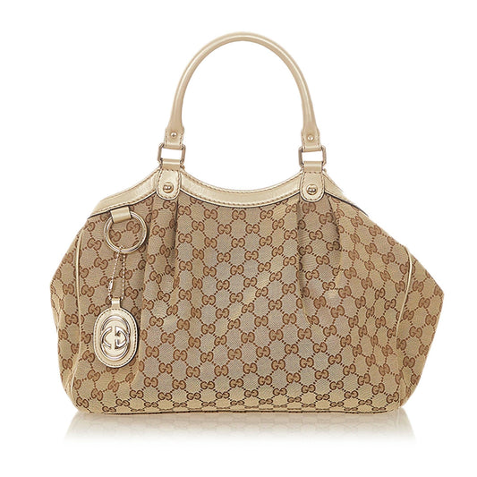 Gucci GG Canvas Sukey Tote Bag (SHG-19995)