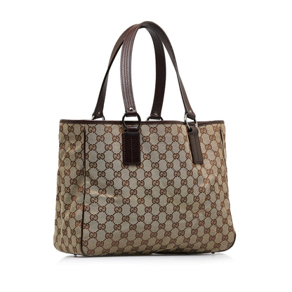 Gucci GG Canvas Tote (SHG-RviNOZ)