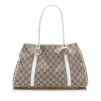 Gucci GG Canvas Twins Tote (SHG-gu3wR2)