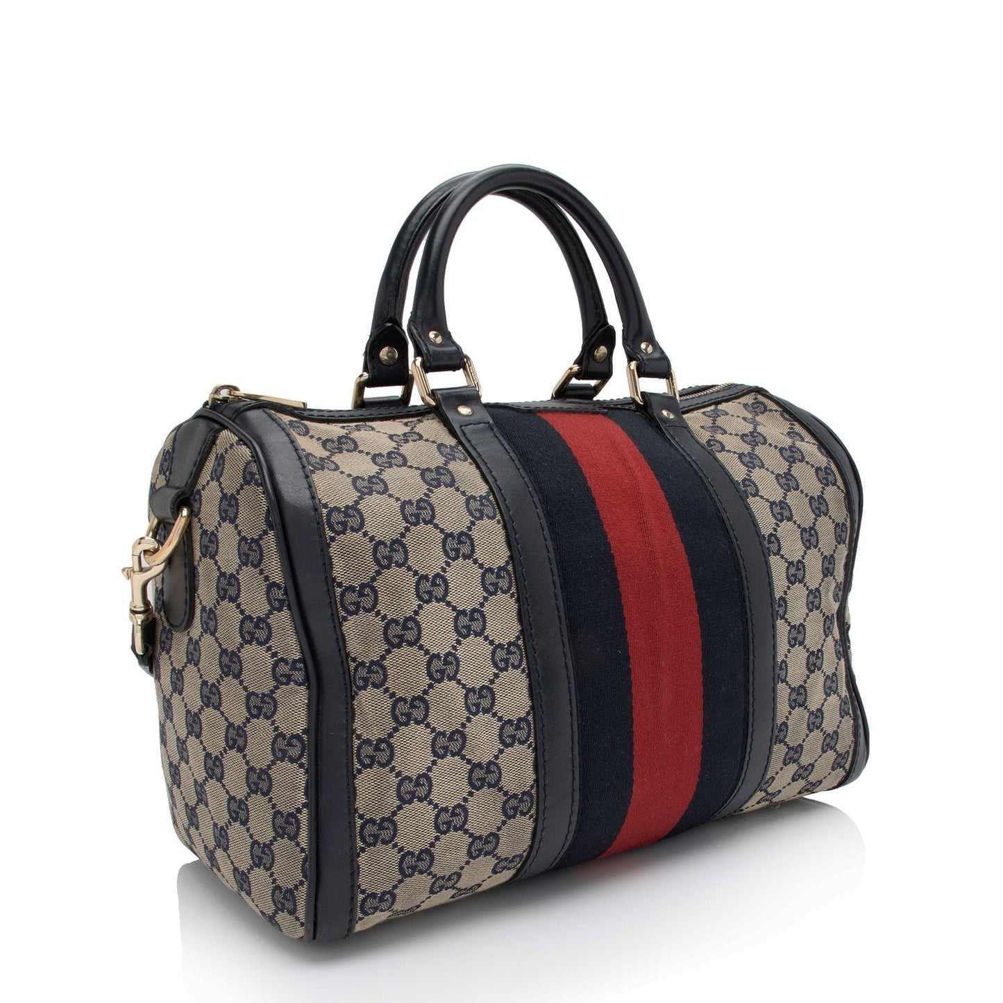 Gucci GG Canvas Vintage Web Joy Medium Boston Bag (SHF-xSqcmU)