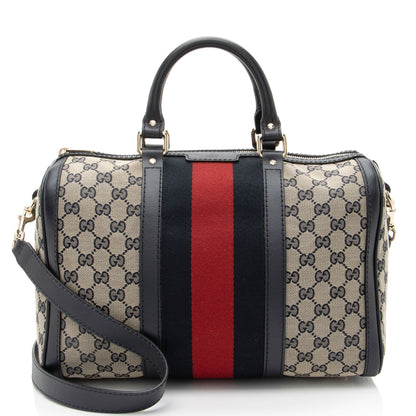 Gucci GG Canvas Vintage Web Joy Medium Boston Bag