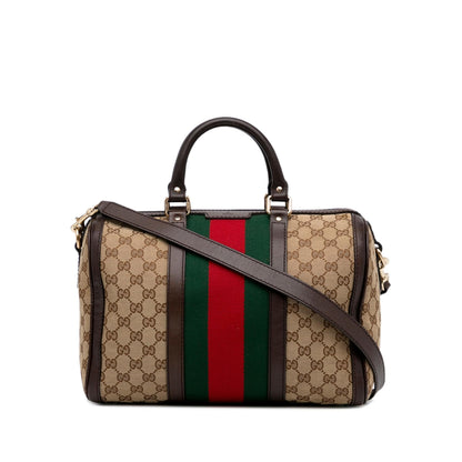 Gucci GG Canvas Web Satchel (SHG-u1ER4H)