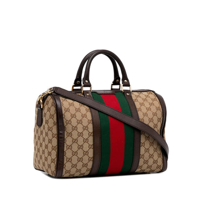 Gucci GG Canvas Web Satchel (SHG-u1ER4H)
