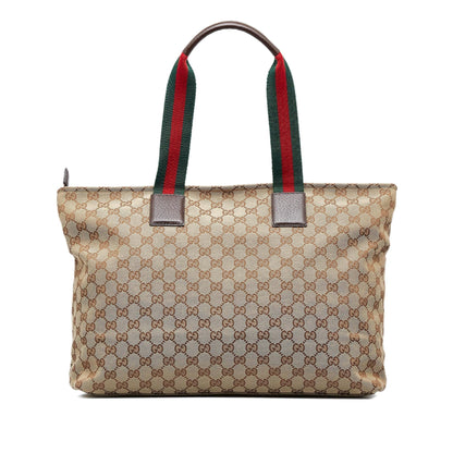 Gucci GG Canvas Web Tote Bag (SHG-n1Z3tx)