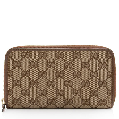 Gucci GG Canvas Zip Around Wallet (SHF-UhAy8j)