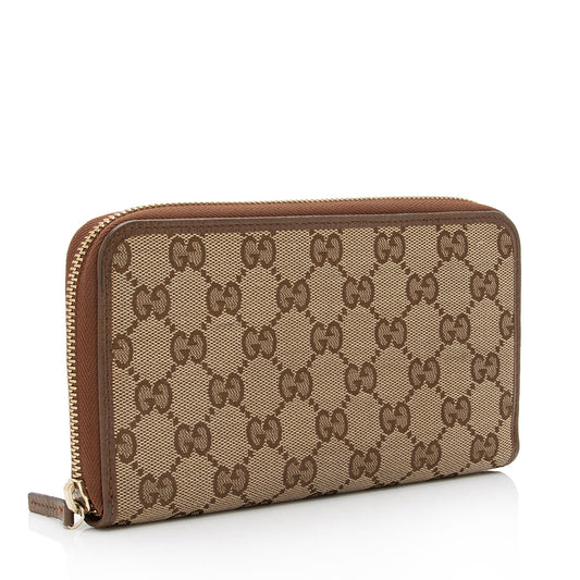 Gucci GG Canvas Zip Around Wallet (SHF-UhAy8j)