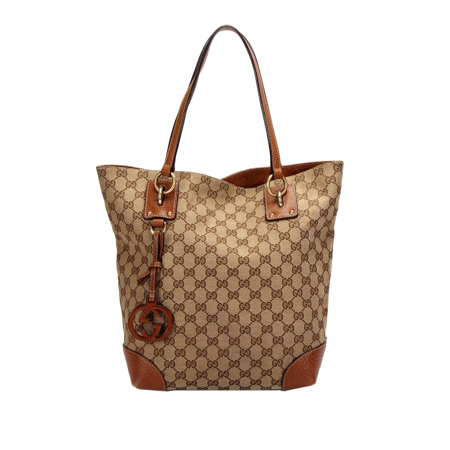 Gucci GG Charm Canvas Tote Bag