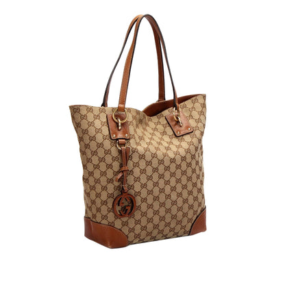 Gucci GG Charm Canvas Tote Bag