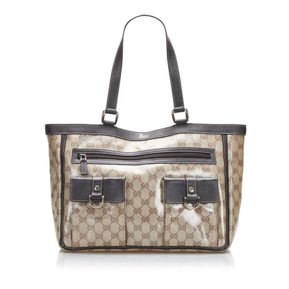 Gucci GG Crystal Abbey Pocket Tote Bag (SHG-HEx0Bk)