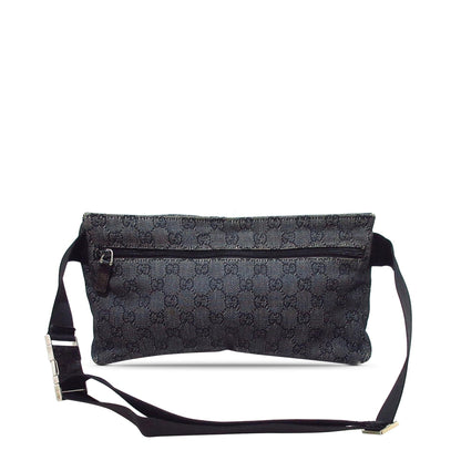Gucci GG Denim Double Pocket Belt Bag (SHG-9qTC5e)